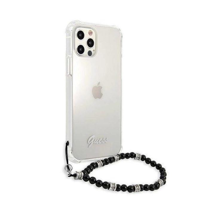 Guess GUHCP12MKPSBK iPhone 12/12 Pro 6.1 permatomas deklas Black Pearl