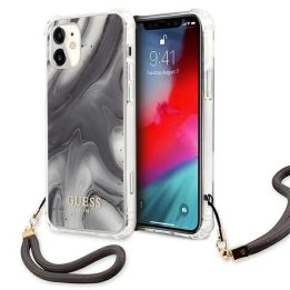Guess GUHCP12SKSMAGR iPhone 12 mini 5.4 pilkos/pilkos spalvos deklas Marble Collection