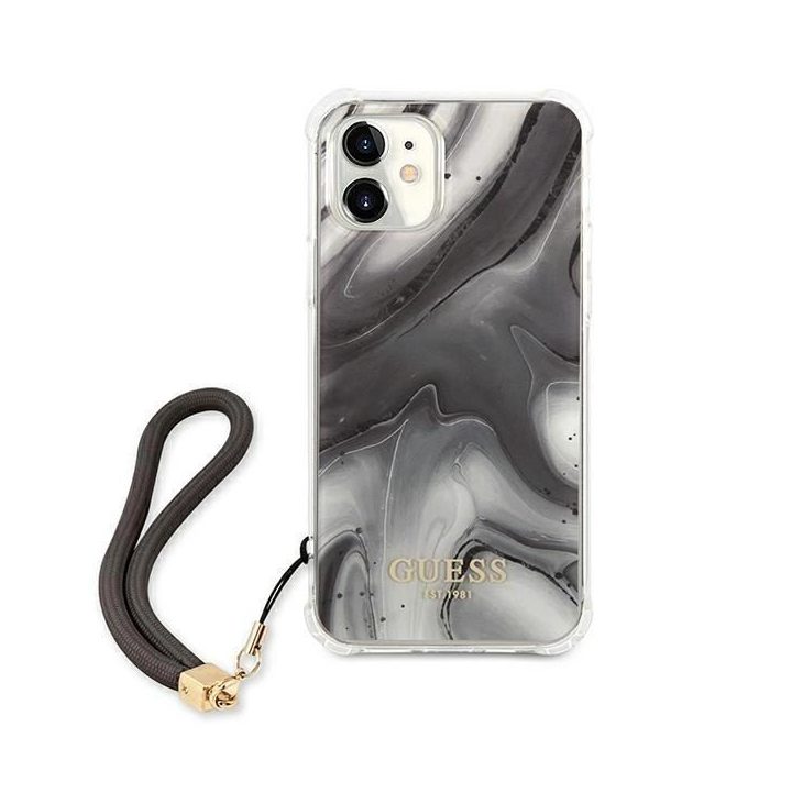 Guess GUHCP12SKSMAGR iPhone 12 mini 5.4 pilkos/pilkos spalvos deklas Marble Collection
