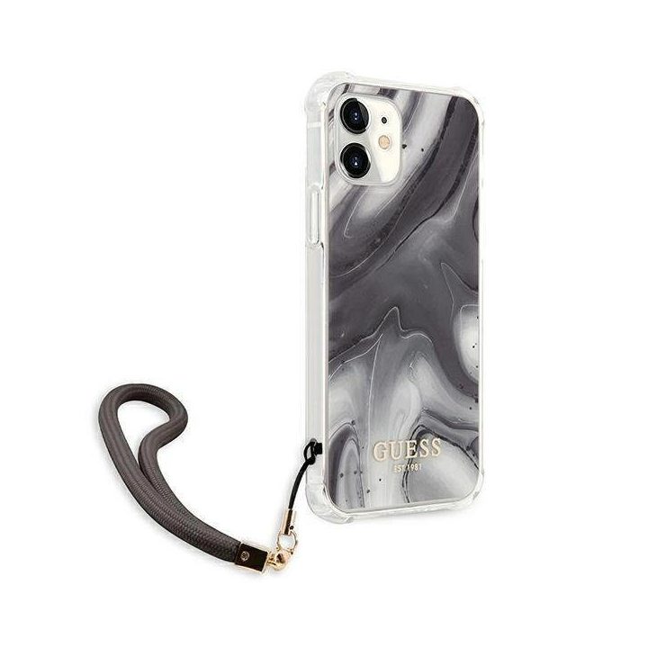 Guess GUHCP12SKSMAGR iPhone 12 mini 5.4 pilkos/pilkos spalvos deklas Marble Collection