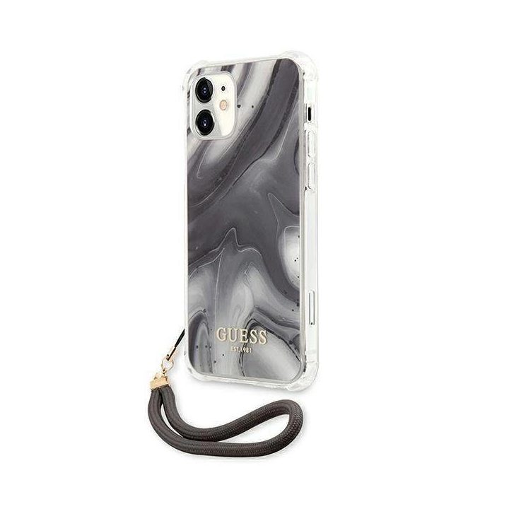 Guess GUHCP12SKSMAGR iPhone 12 mini 5.4 pilkos/pilkos spalvos deklas Marble Collection