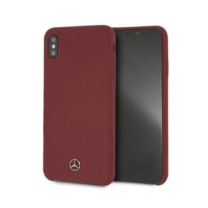 Mercedes MEHCI65SILRE iPhone Xs Max raudonas/raudonas deklas Silikono linija