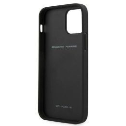 Ferrari FEOMSHCP12LBK iPhone 12 Pro Max juodos/juodos spalvos deklas Off Track Leather Nylon Stripe