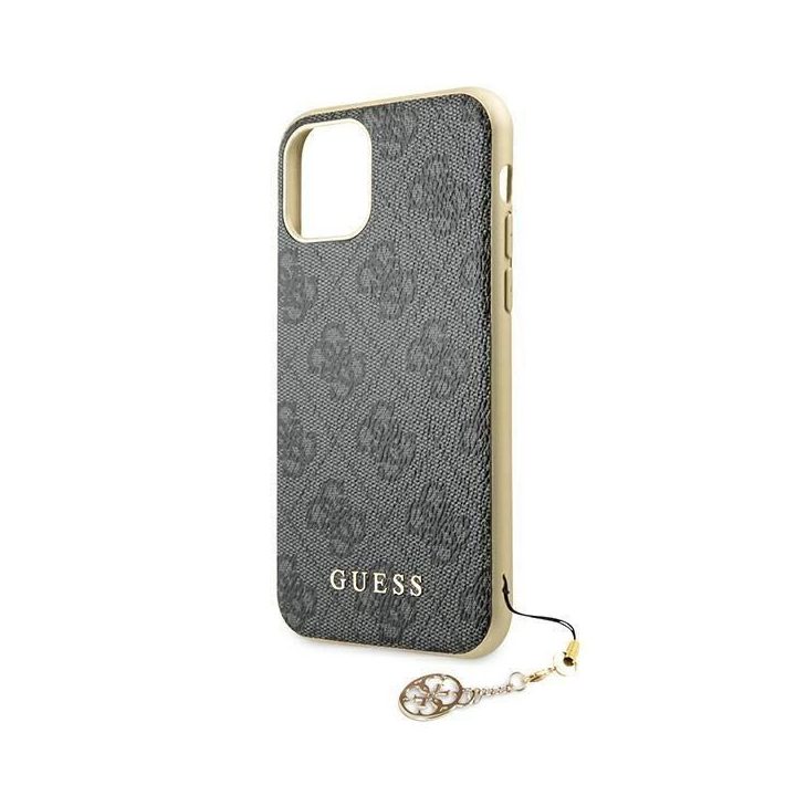 Guess GUHCN61GF4GGR iPhone 11 6.1 / Xr pilkos/ pilkos spalvos deklas 4G Charms Collection