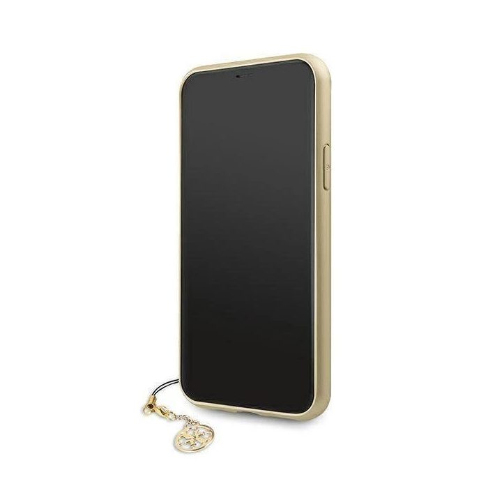 Guess GUHCN61GF4GGR iPhone 11 6.1 / Xr pilkos/ pilkos spalvos deklas 4G Charms Collection
