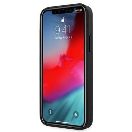 AMG AMHCP12SGSEBK iPhone 12 mini 5,4 juodas/juodas deklas odinis su įspaustomis linijomis