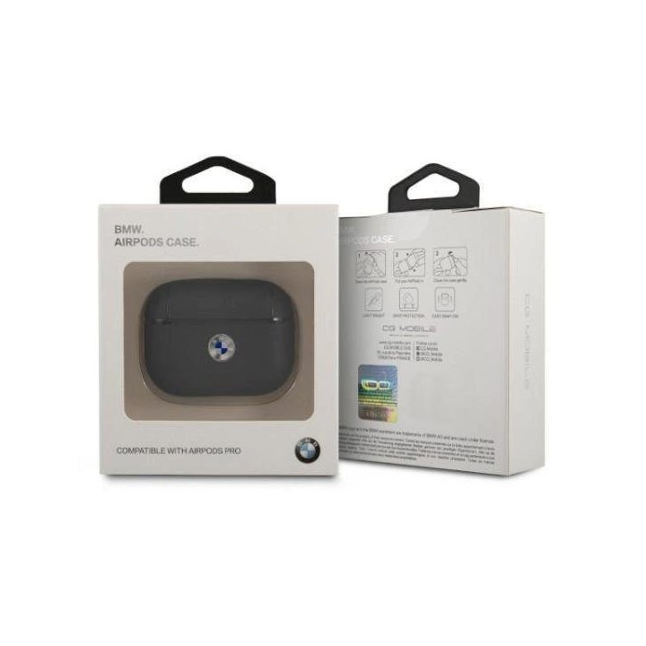 BMW BMAPSSLNA AirPods Pro dangtelis Geniune Leather Silver Logo