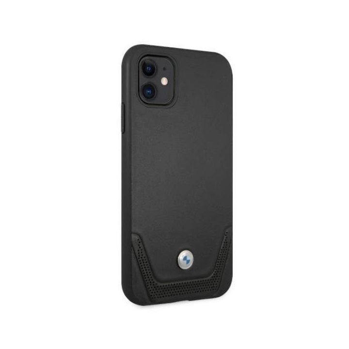 Dėklas BMW BMHCN61RSWPK iPhone 11 6,1 / Xr Juodos spalvos/juodas deklas odinis perforuotas