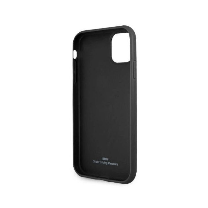 Dėklas BMW BMHCN61RSWPK iPhone 11 6,1 / Xr Juodos spalvos/juodas deklas odinis perforuotas