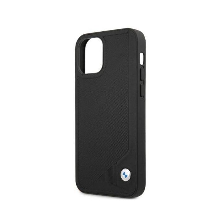 Dėklas BMW BMHCP12LRCDPK iPhone 12 Pro Max 6,7 juodas/juodas deklas Odinis su įspaudais