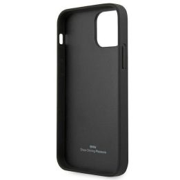 Dėklas BMW BMHCP12LRSPPK iPhone 12 Pro Max 6,7 juodas/juodas deklas Odinis Curve Perforate