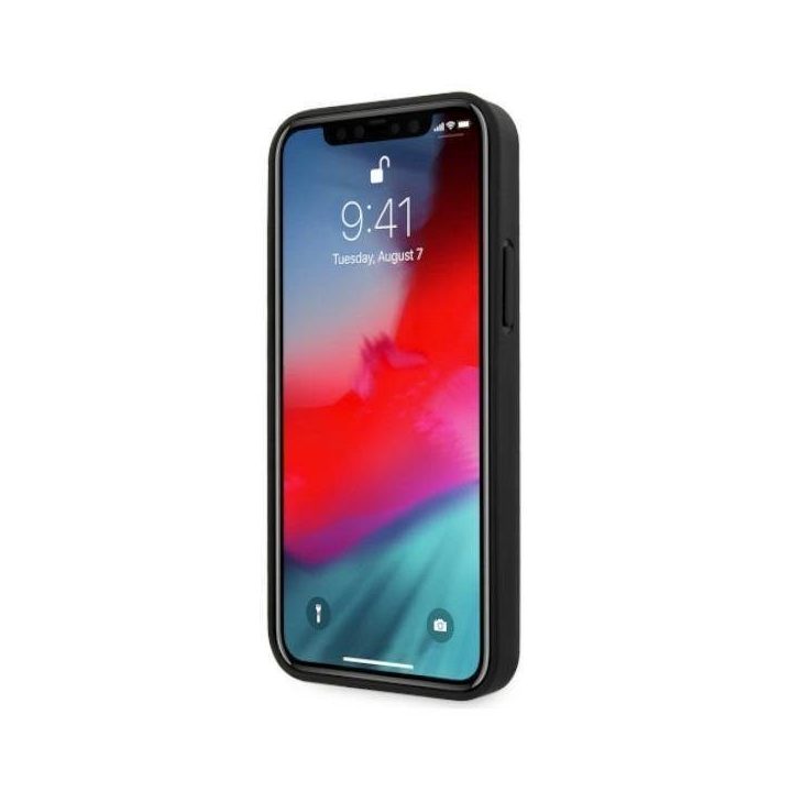 Dėklas BMW BMHCP12LRSPPR iPhone 12 Pro Max 6,7 czerwony/red deklas Leather Curve Perforate