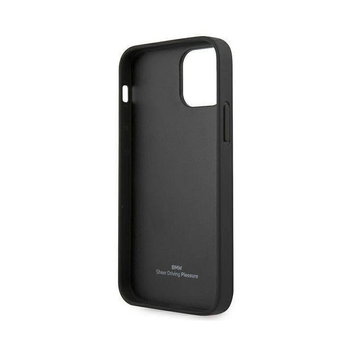 Dėklas BMW BMHCP12SRSPPK iPhone 12 mini 5,4 juodas/juodas deklas Leather Curve Perforate