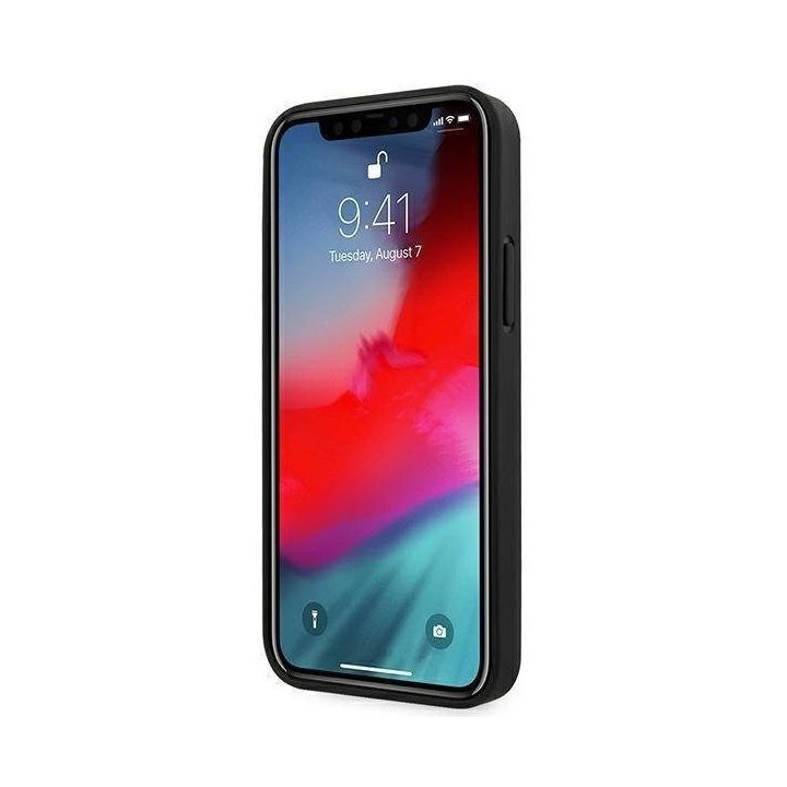 Dėklas BMW BMHCP12SRSPPK iPhone 12 mini 5,4 juodas/juodas deklas Leather Curve Perforate