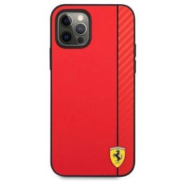 Ferrari FESAXHCP12LRE iPhone 12 Pro Max 6.7 raudonas/raudonas deklas On Track Carbon Stripe