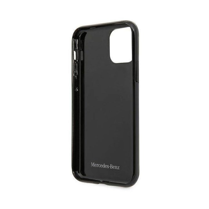 Mercedes MEHCN61ESPBK iPhone 11 6,1 / Xr juodas deklas Silver Stars Pattern