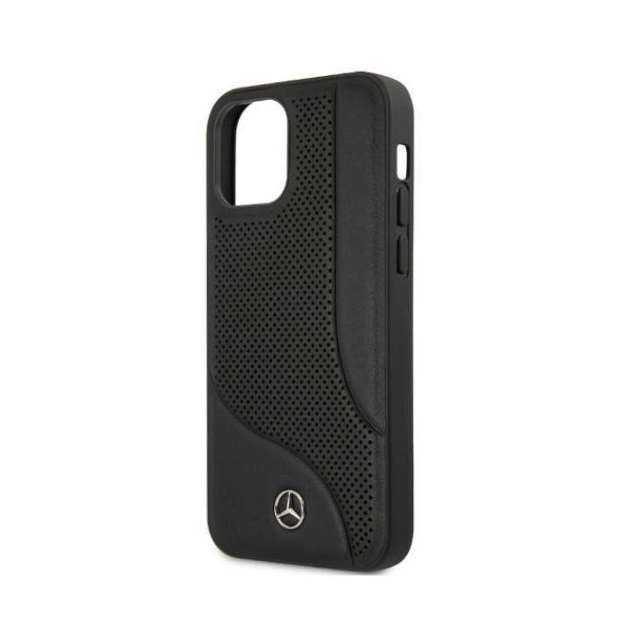 Mercedes MEHCP12LCDOBK iPhone 12 Pro Max 6,7 juodas/juodas deklas Odinis perforuotas plotas