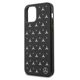 Mercedes MEHCP12LESPBK iPhone 12 Pro Max 6,7 juodas/juodas deklas Silver Stars Pattern