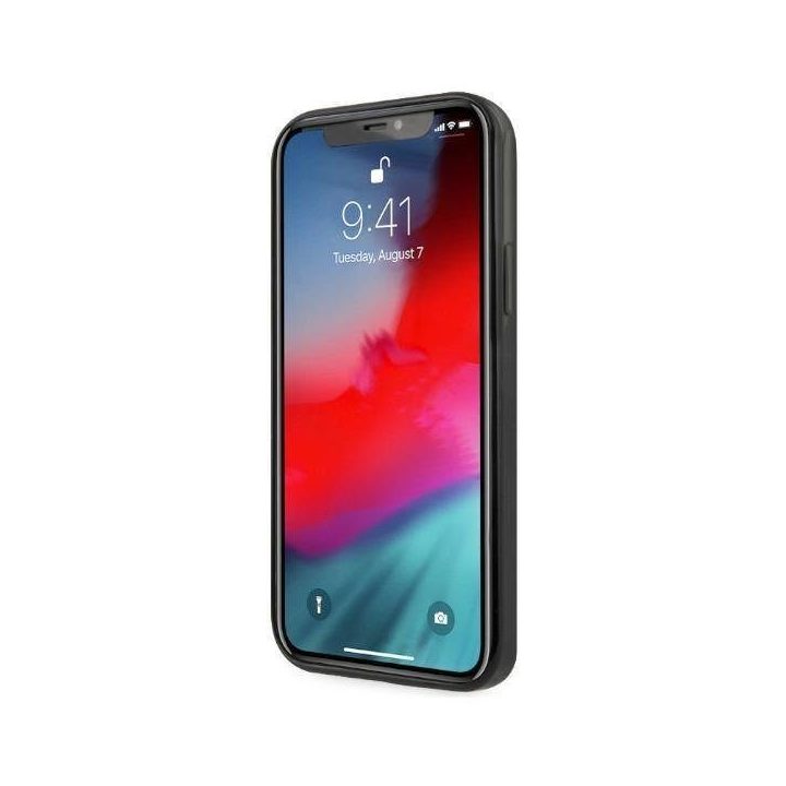 Mercedes MEHCP12LESPBK iPhone 12 Pro Max 6,7 juodas/juodas deklas Silver Stars Pattern