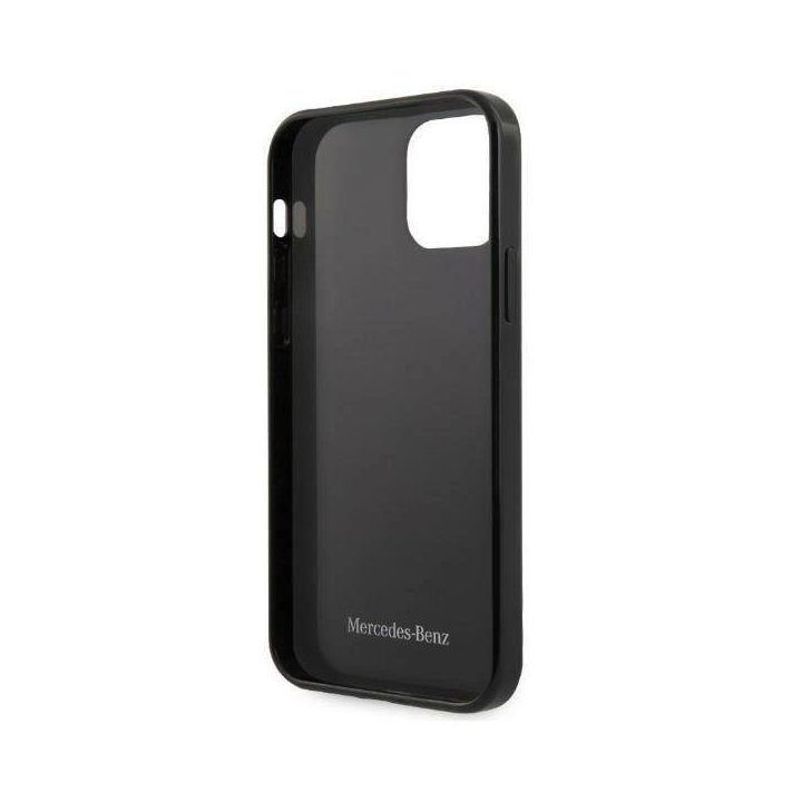 Mercedes MEHCP12LESPBK iPhone 12 Pro Max 6,7 juodas/juodas deklas Silver Stars Pattern