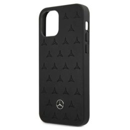 Mercedes MEHCP12LPSQBK iPhone 12 Pro Max 6,7 juodas/juodas deklas Odinis žvaigždžių raštas