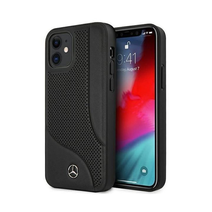 Mercedes MEHCP12SCDOBK iPhone 12 mini 5,4 juodas deklas Odinis perforuotas plotas
