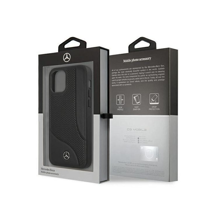 Mercedes MEHCP12SCDOBK iPhone 12 mini 5,4 juodas deklas Odinis perforuotas plotas