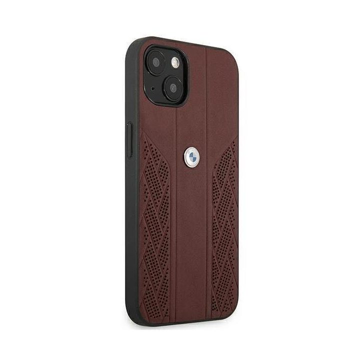 Dėklas BMW BMHCP13MRSPPR iPhone 13 6,1 deklas Leather Curve Perforate