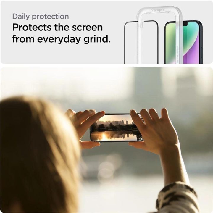 Spigen ALM GLASS FC IPHONE 13 / 13 PRO / 14 BLACK