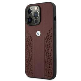 Dėklas BMW BMHCP13LRSPPR iPhone 13 Pro/13 6,1 deklas Leather Curve Perforate