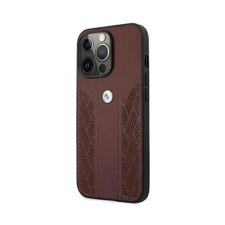 Dėklas BMW BMHCP13LRSPPR iPhone 13 Pro/13 6,1 deklas Leather Curve Perforate