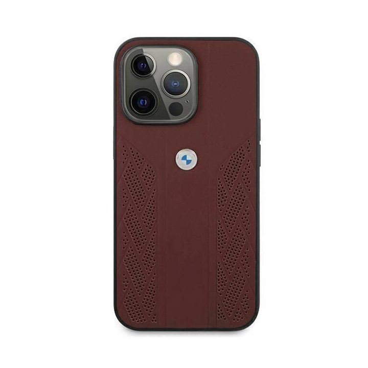 Dėklas BMW BMHCP13LRSPPR iPhone 13 Pro/13 6,1 deklas Leather Curve Perforate