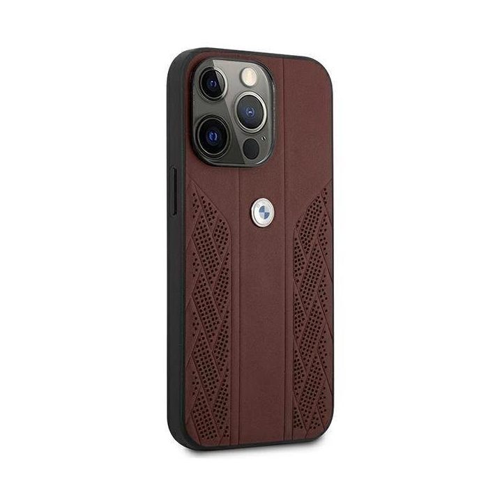 Dėklas BMW BMHCP13LRSPPR iPhone 13 Pro/13 6,1 deklas Leather Curve Perforate