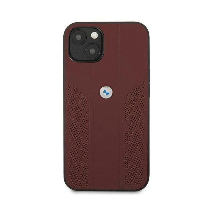 Dėklas BMW BMHCP13SRSPPR iPhone 13 mini 5,4 czerwony/red deklas Leather Curve Perforate