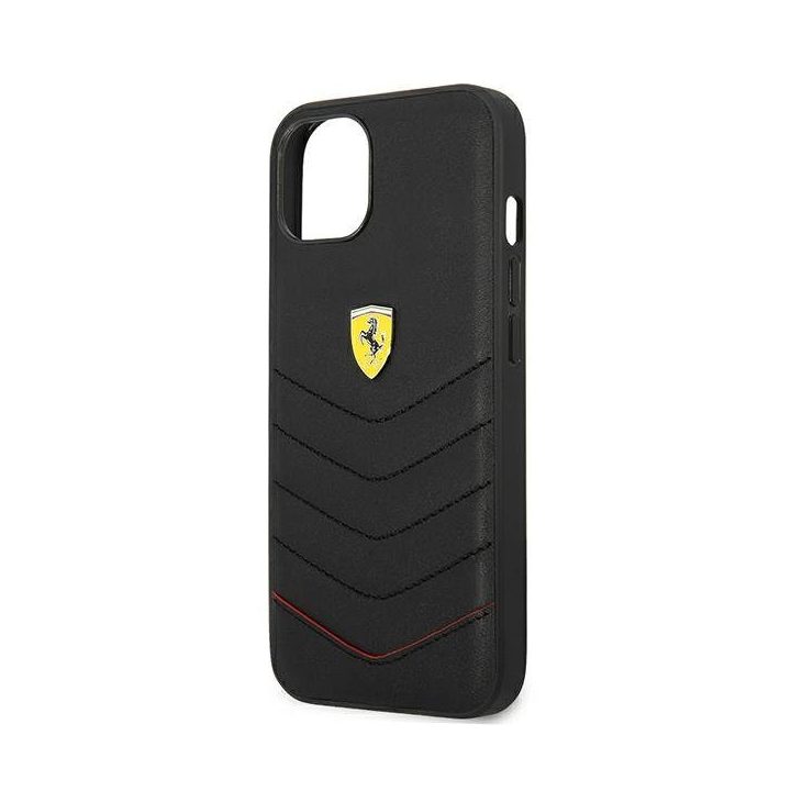 Ferrari FEHCP13SRQUK iPhone 13 mini 5.4 juodos/juodos spalvos deklas Off Track Quilted