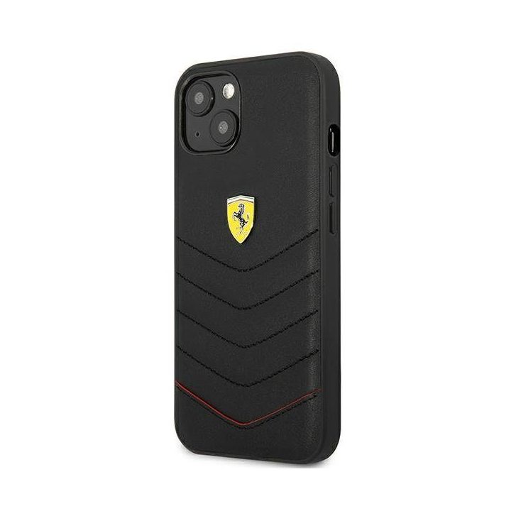 Ferrari FEHCP13SRQUK iPhone 13 mini 5.4 juodos/juodos spalvos deklas Off Track Quilted