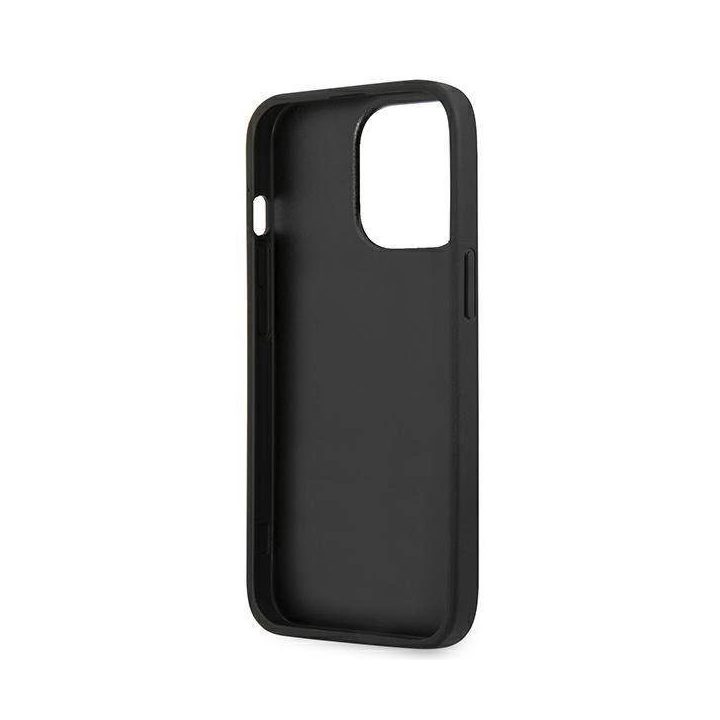 Guess GUHCP13L4GMGGR iPhone 13 Pro / 13 6.1 pilkos/pilkos spalvos deklas 4G su dideliu metaliniu logotipu