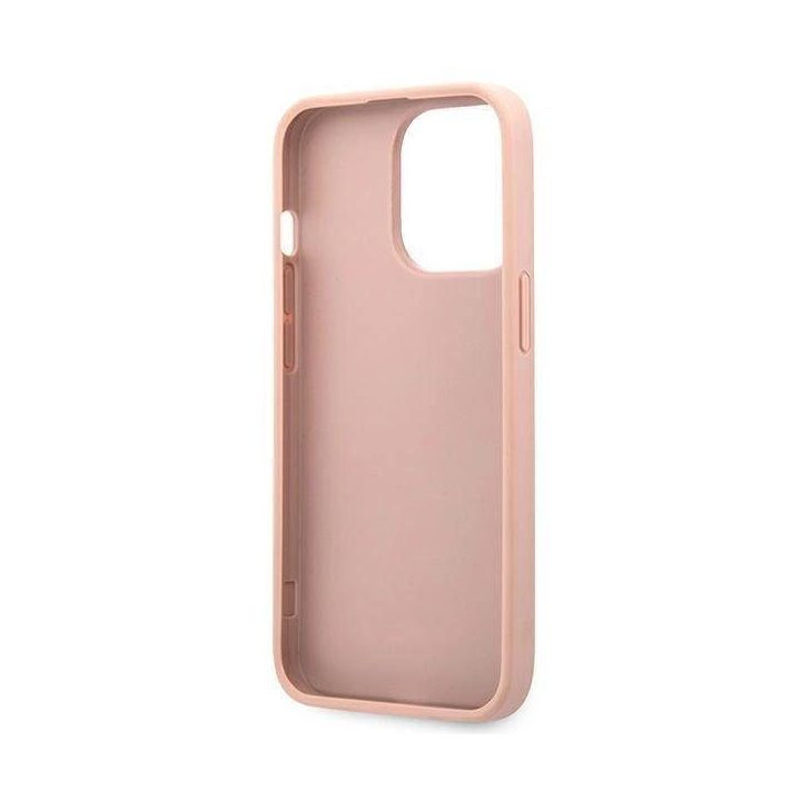Guess GUHCP13XPSASBPI iPhone 13 Pro Max 6.7 rožinės/rožinės spalvos deklas Saffiano Stripe