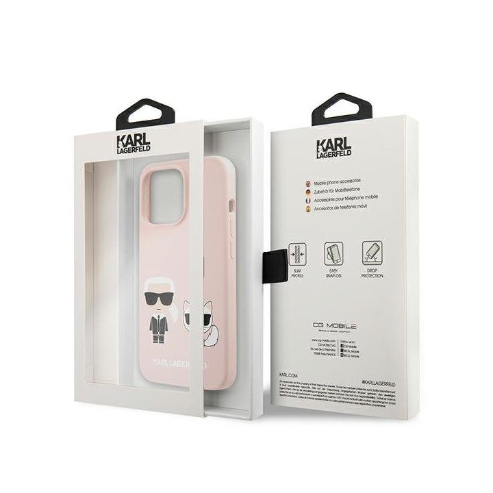 Karl Lagerfeld KLHCP13LSSKCI iPhone 13 Pro / 13 6.1 deklas Silikonas Karl & Choupette