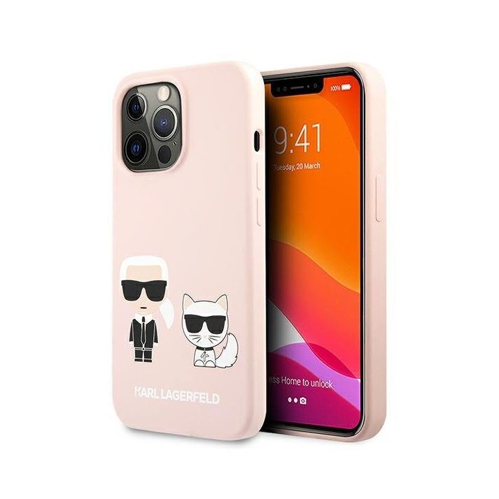 Karl Lagerfeld KLHCP13LSSKCI iPhone 13 Pro / 13 6.1 deklas Silikonas Karl & Choupette