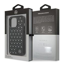 Mercedes MEHCP13LESPBK iPhone 13 Pro / 13 6,1 juodas/juodas deklas Silver Stars Pattern