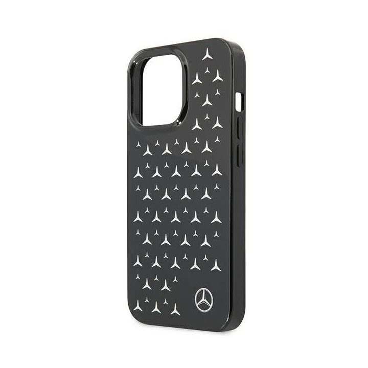 Mercedes MEHCP13LESPBK iPhone 13 Pro / 13 6,1 juodas/juodas deklas Silver Stars Pattern