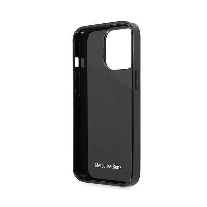 Mercedes MEHCP13LESPBK iPhone 13 Pro / 13 6,1 juodas/juodas deklas Silver Stars Pattern
