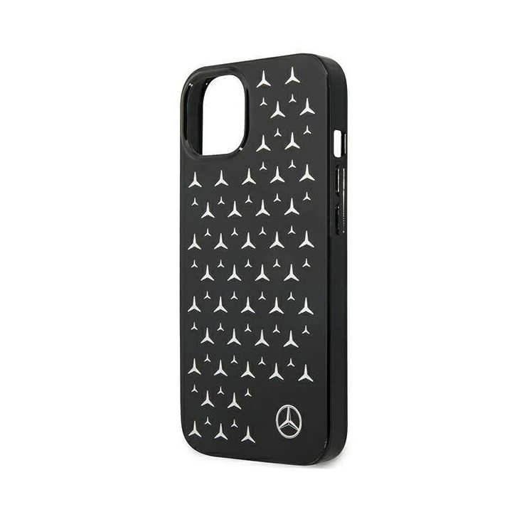 Mercedes MEHCP13SESPBK iPhone 13 mini 5,4 juodos/juodos spalvos deklas Silver Stars Pattern