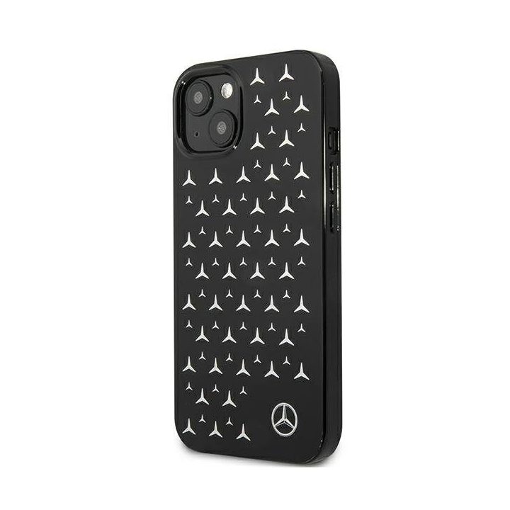 Mercedes MEHCP13SESPBK iPhone 13 mini 5,4 juodos/juodos spalvos deklas Silver Stars Pattern