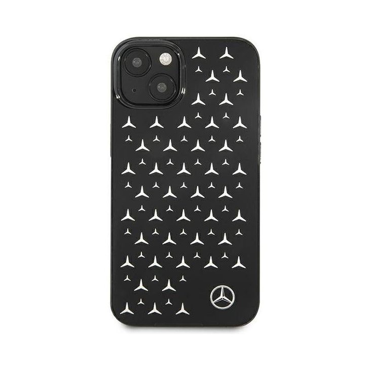 Mercedes MEHCP13SESPBK iPhone 13 mini 5,4 juodos/juodos spalvos deklas Silver Stars Pattern