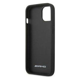 AMG AMHCP13SGSEBK iPhone 13 mini 5,4 juodas/juodas deklas odinis su įspaustomis linijomis