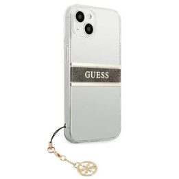 Guess GUHCP13SKB4GBR iPhone 13 mini 5.4 permatomas deklas 4G rudas dirželis su pakabuku