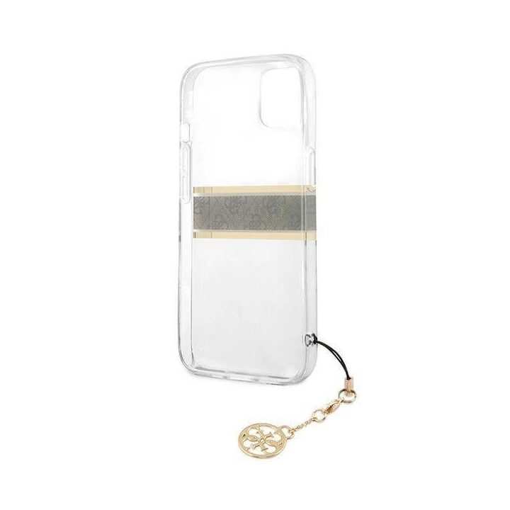 Guess GUHCP13SKB4GBR iPhone 13 mini 5.4 permatomas deklas 4G rudas dirželis su pakabuku