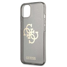Guess GUHCP13SPCUGL4GBK iPhone 13 mini 5.4 juodos/juodos spalvos deklas Glitter 4G Big Logo